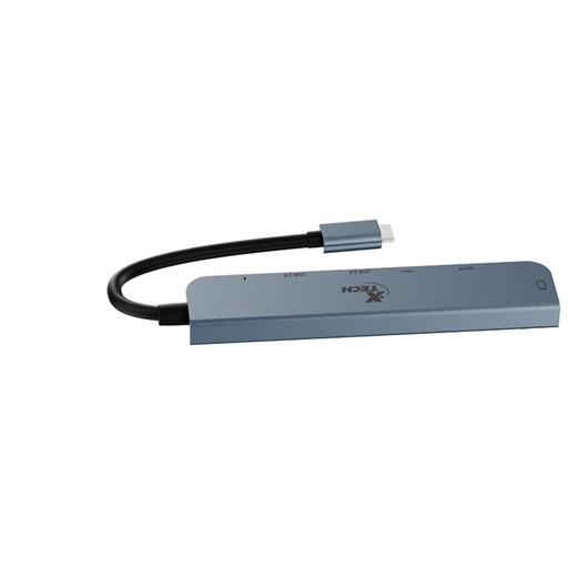 Hub USB-c Xtech multipuertos 7 en 1, 1X HDMI hembra 4K, 2X USB-a (2.0 / 3.0), 2X USB-c