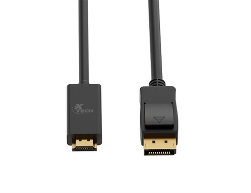 Cable Xtech display port macho a HDMI macho, 10FT, negro
