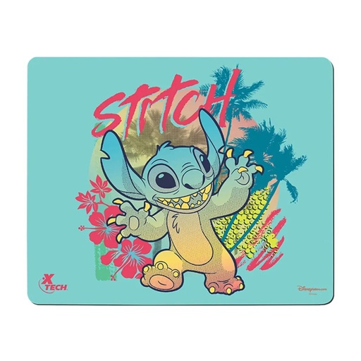 Mouse pad Xtech disney stich, superficie de tela, azul, dimensiones 22X18X0.2CM