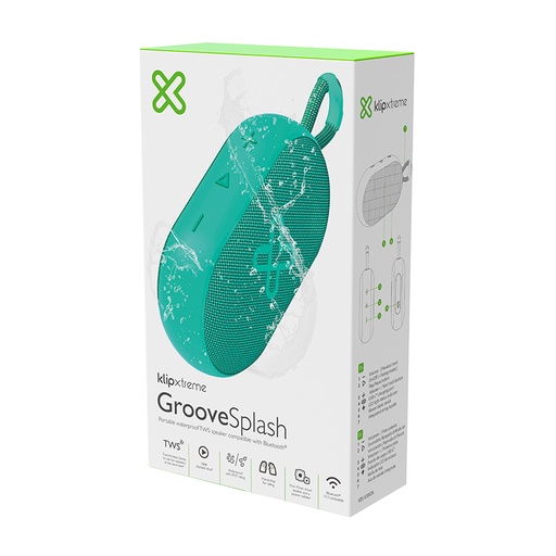 Bocina Klip Xtreme groovesplah, bluetooth 5.3, 6W RMS, hasta 12 horas de reproduccion, IPX7