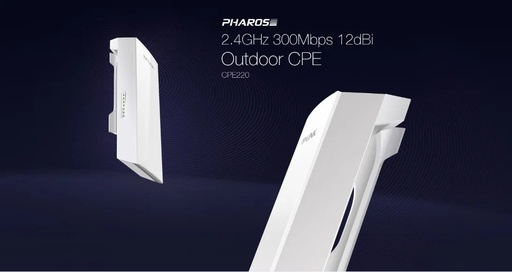 Access point TP-Link CPE220, exterior punto a punto 2.4GHZ/300MBPS, 2 puerto lan, 0 a