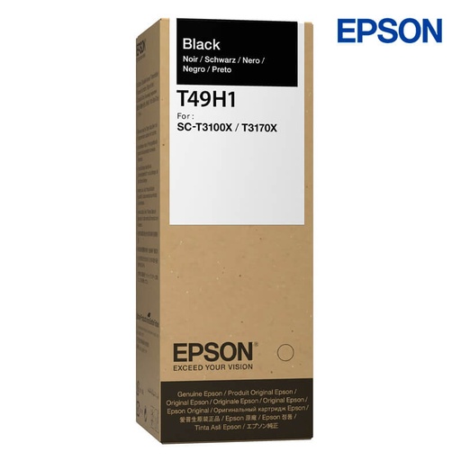 Botella de tinta Epson T49H negro 140ML T49H100 para impresora SCT3170X