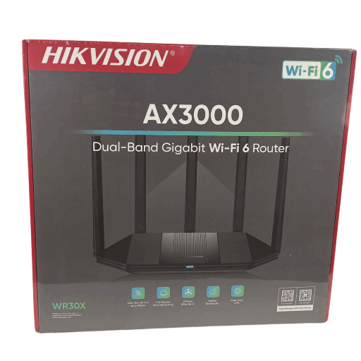 Router inalámbrico Hikvision WIFI 6 gigabit, hasta 3000 MBPS, doble banda AC (2.4 GHZ y 5