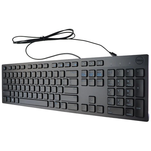 Teclado con cable Dell KB216, usb, ingles, negro, multimedia