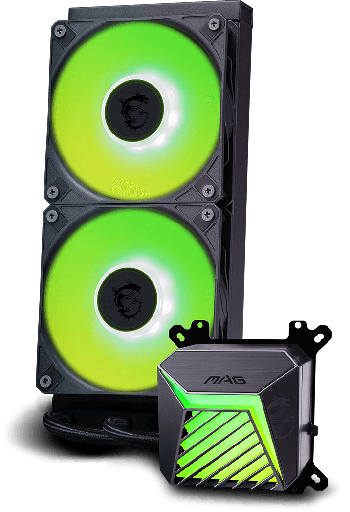 Abanico para CPU MSI serie mag coreliquid A15 240MM all-in-one liquid CPU cooler, 2*120MM