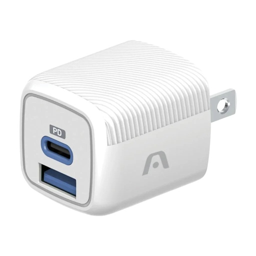 Cargador USB de pared Argom dual, 38W, carga rapida, tecnologia PD puerto tipo-c y USB