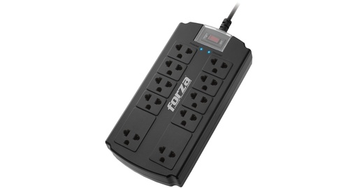 Protector regleta forza multitoma 10 x 1, 1080J/1800W, 120V/240V