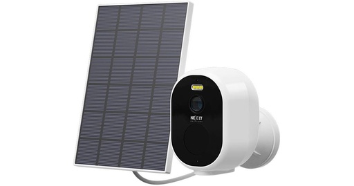 Cámara de vigilancia Nexxt solar smart (home automation), 2K+, fija, color dia y noche