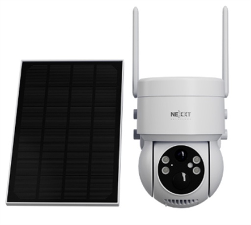 Cámara de vigilancia Nexxt solar smart (home automation), 2K, PTZ, color dia y noche
