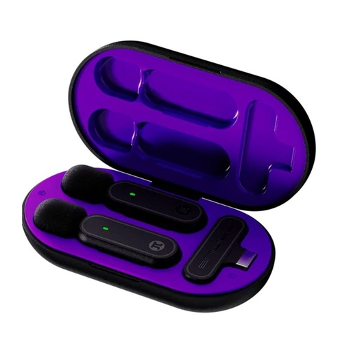 Juego de microfonos primus inalambricos con conexión de 2.4GHZ, ideal para smartphones
