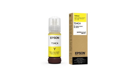 Botella de tinta Epson T54C4 yellow , surelab D570