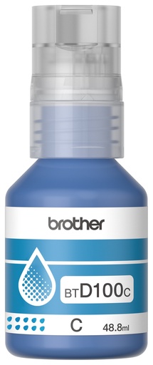 Botella de tinta Brother BTD100C cyan 48.8ML