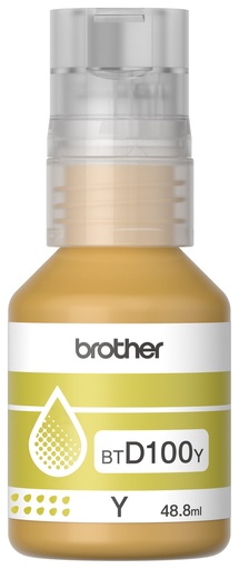 Botella de tinta Brother BTD100Y amarilla 48.8ML