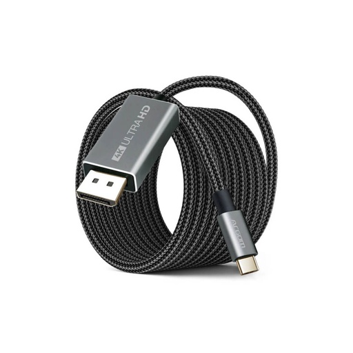 Cable display port Argom USB-C, 6 pies negro 4K 60HZ, nylon trenzado.(arg-CB-0096)