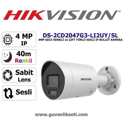 Cámara de vigilancia Hikvision smart hybrid light colorvu mini, ip, bullet, 4MP, 40M, IP67