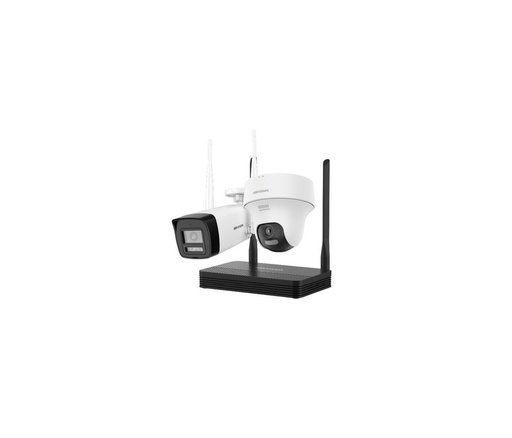 Cámara de seguridad Hikvision en kit 1 cámaras bullet 2 MP, 1 cámara domo turret 4 MP, 1