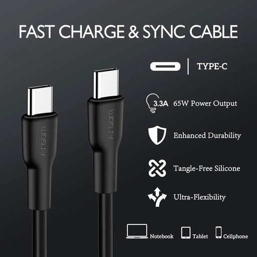 Cable Argom 4 en 1,USB-a + USB-c to USB-c + lightning, carga rapida, 60 w 1.5 metros