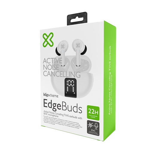 Audífono con microfono Klip Xtreme xtreme edgebuds, bluetooth 5.4, hasta 5.5 horas de