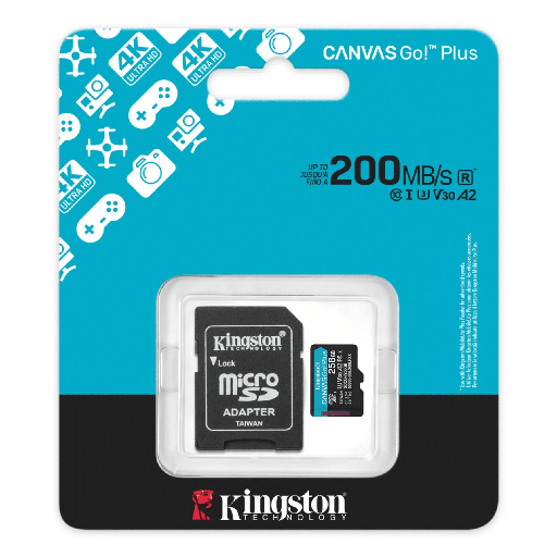 Memoria microsd 64GB Kingston, clase 10 uhs-1, A1, incluye adatador SD