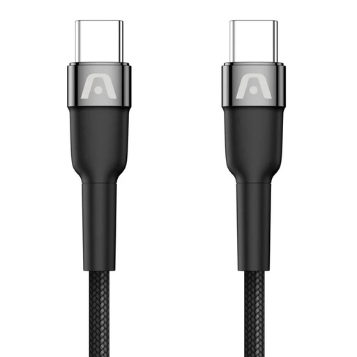 Cable tipo-c a tipo-c Argom dura speed, 3M/10FT, 240W, 5A, nylon trenzado, terminales 6X