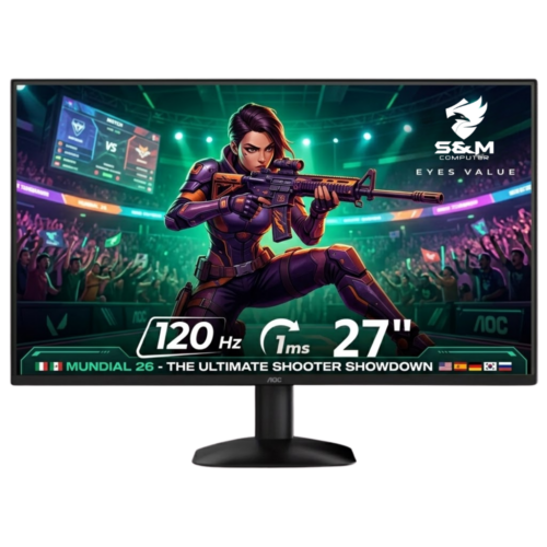 Monitor aoc 27" 27B35H3, FHD (1920X1080) 120HZ, panel ips, hdmi, vga, HDR, adaptive SYNC