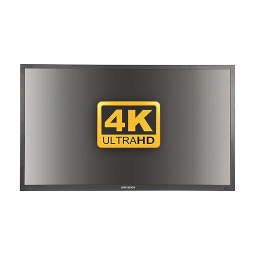 Monitor 55", LCD para videowall Hikvision, 4K, HDMI × 1, DVI × 1, VGA × 1, DP× 1, USB × 1