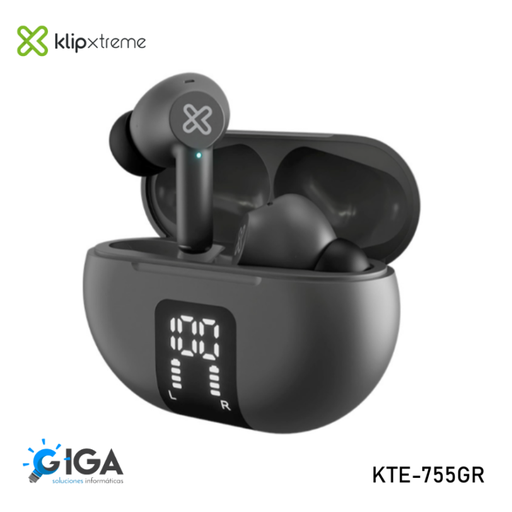 Audífono con microfono Klip Xtreme xtreme edgebuds, bluetooth 5.4, hasta 5.5 horas de