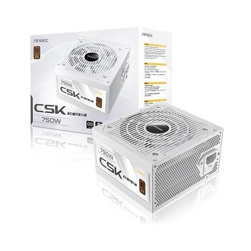 Power supply Antec CSK 750W DC blanco, potencia de 750W con certificación 80 plus bronze y