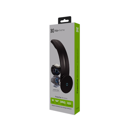 Cargador para carro wireless Klip Xtreme powercar, carga rapida 15W, magnético (magsafe)