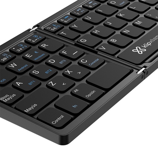 Teclado plegable wireless Klip Xtreme flexplit, teclas bajo perfil, touchpad, USB-c +