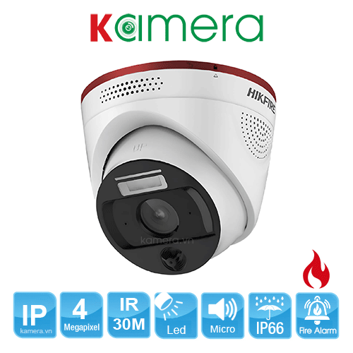 Cámara Hikvision domo hikfire (termica) 4MP, IP66, deteccion de temperatura sin contacto