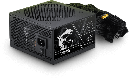Power supply MSI mag A750BN PCIE5 iii, 750W, atx, 80 plus bronze, no modular, 1X conector