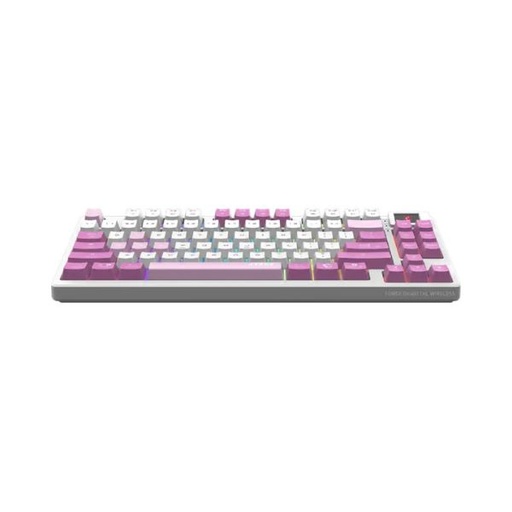 Teclado MSI forge GK600 TKL w violet us, wireless 2.4 GHZ, switches mecánico lineal, cable