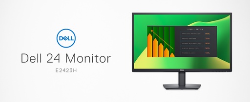Monitor Dell refurbished 24" E2423H & HN, vga, display port 1.2