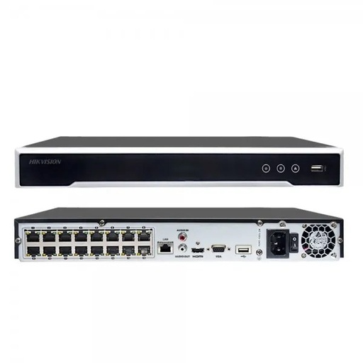 NVR Hikvision, ip, 16 canales, 4K, 1U, 1080P hasta 8MP, H265
