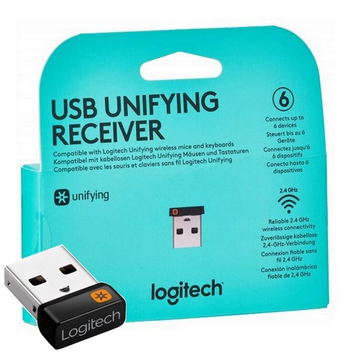 Receptor USB unifying Logitech, para teclado, mouse