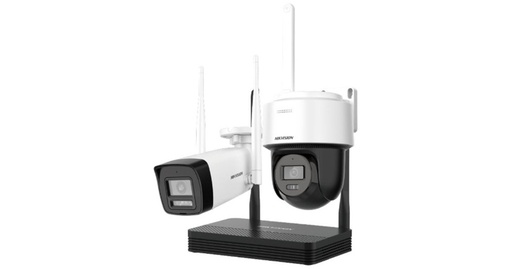 Cámara de seguridad Hikvision en kit cámaras 1 x bullet 4MP, 1 x domo PT 4MP, 1 grabadora