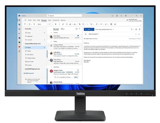 Monitor Lenovo thinkvision S24-4E 24" class full HD LED 16:9 ips technology 1920 x 1080